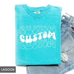 Comfort Colors® Custom YOUTH tshirt, Any of our designs on a Kids Shirt, Personalized Children's tee, Text only Logo Christmas Birthday Gift image 7