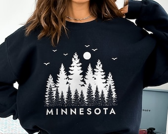 Minnesota Sweatshirt, Minnesota Crewneck, Cute Minnesota Shirt, State of Minnesota, Outdoor Minnesota Hoodie,Minnesota Gift,gift for her/him