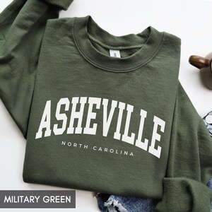 Asheville North Carolina Sweatshirt, Family Vacation Hoodie, Asheville NC Travel Souvenir, Group Trip Matching Crewnecks for women or men image 1