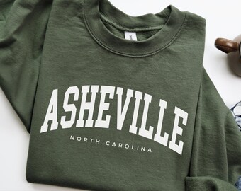 Asheville North Carolina Sweatshirt, Family Vacation Hoodie, Asheville NC Travel Souvenir, Group Trip Matching Crewnecks for women or men