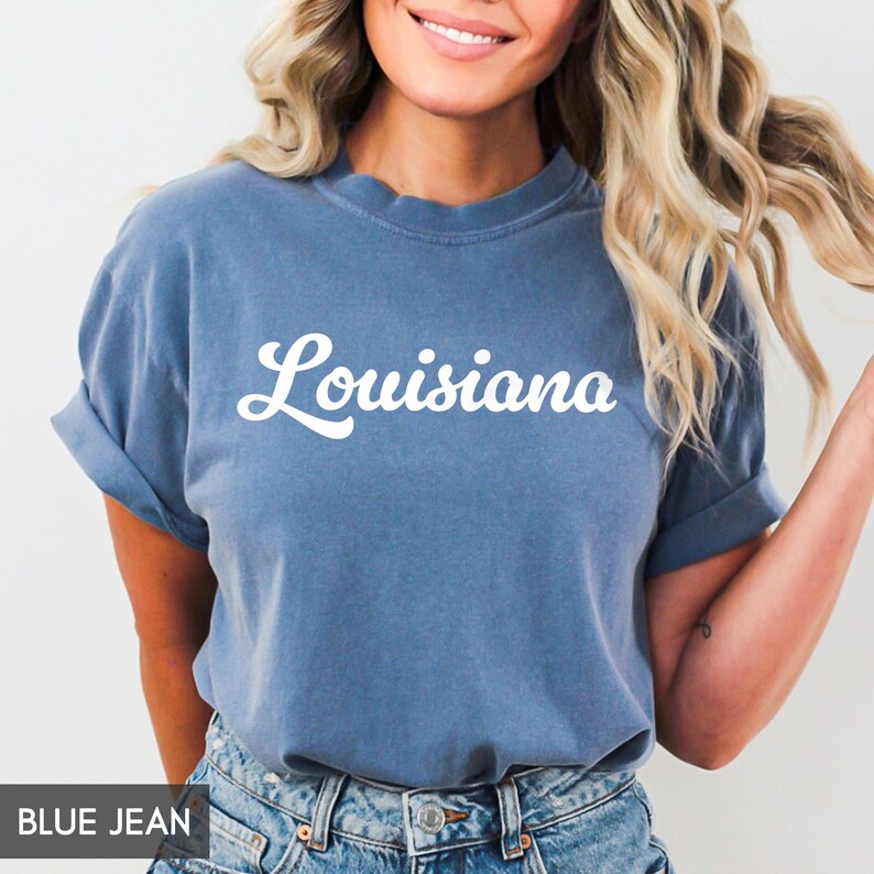 Comfort Colors® Louisiana Shirt, State of Louisiana Shirt, Louisiana gift for him or gift her, Cute Louisiana, Vintage Retro Louisiana Tee image 7