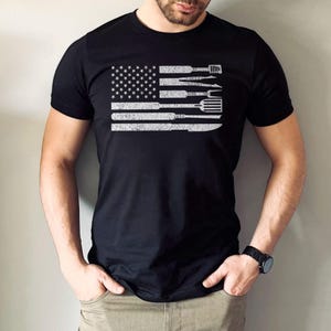 Grilling Shirt, Fathers Day Gift, Grill Gift for men, Gift for Dad, Grillmaster TShirt, Grilling Legend, Grill tool flag, smoking bbq Shirt image 7