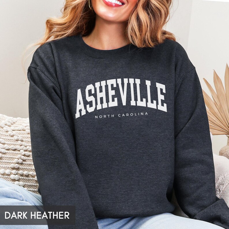Asheville North Carolina Sweatshirt, Family Vacation Hoodie, Asheville NC Travel Souvenir, Group Trip Matching Crewnecks for women or men image 2