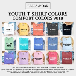 Comfort Colors® Custom YOUTH tshirt, Any of our designs on a Kids Shirt, Personalized Children's tee, Text only Logo Christmas Birthday Gift image 10