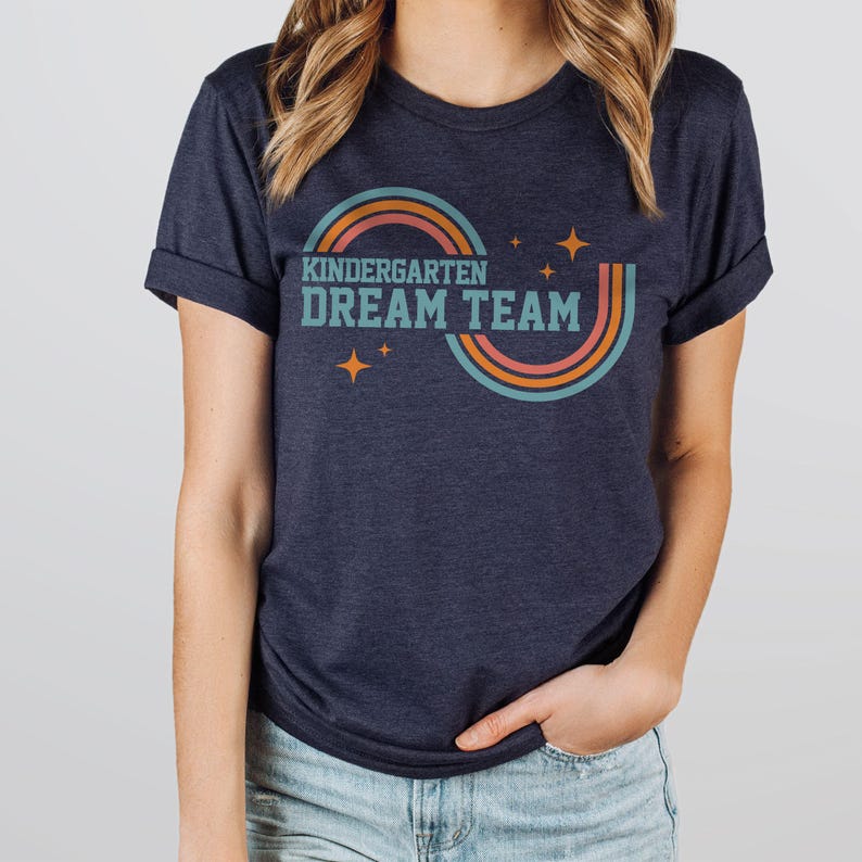 Kindergarten Dream Team, Teacher Shirts, Retro Teacher Tees, back to school team, Kindergarten Teacher Crew, New Teacher, Matching Teacher image 7