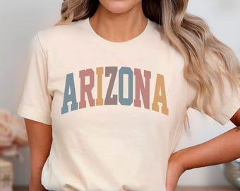 Arizona Shirt, State of Arizona Family Vacation outfit, AZ gift for him or her, Arizona TShirt, Vintage Retro style Cute Arizona Tee (Summer
