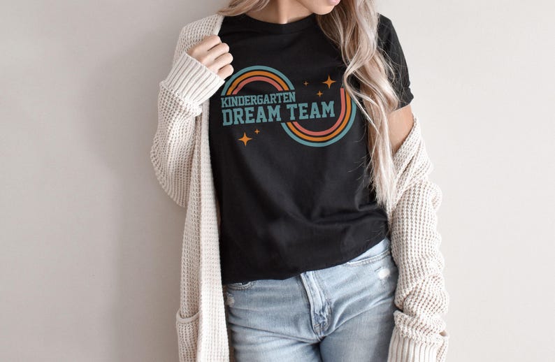 Kindergarten Dream Team, Teacher Shirts, Retro Teacher Tees, back to school team, Kindergarten Teacher Crew, New Teacher, Matching Teacher image 5