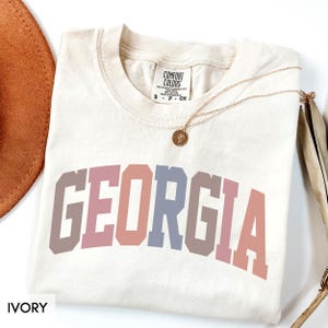 Comfort Colors® Georgia Shirt, State of Georgia Shirt, Travel Shirt for him or her, Cute Georgia TShirt, Vintage Retro GA Trip tee (Spring)