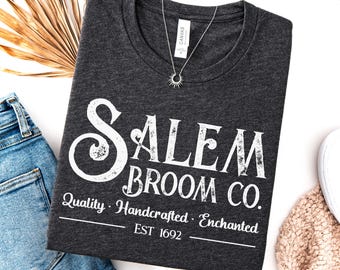 Salem Broom Shirt, Witch Shirt, Cute Halloween Shirt, Salem Witch Shirt, Fall Shirt For Women, Halloween Shirt Men, Halloween Costume