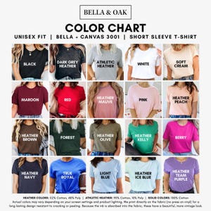 a group of women wearing different colored shirts