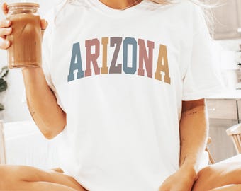 Comfort Colors® Arizona Shirt, State of Arizona Shirt, Travel Shirt for him or her, Cute Arizona TShirt, Vintage Retro AZ Trip tee (Summer)