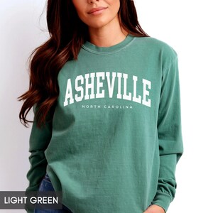 Comfort Colors® Asheville North Carolina LONG Sleeve Shirt, Family Vacation Souvenir, Group Trip Matching NC tees, for women or men image 5