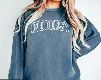 Sudadera Comfort Colors® para interiores, cuello redondo, sudadera acogedora y hogareña, atuendo de fin de semana, sudadera moderna para mamá (talla unisex)