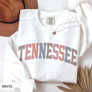 Comfort Colors® Tennessee Sweatshirt, State of Tennessee Gift for him her, Retro TN Hoodie, Tennessee Family Vacation Travel outfit (Spring)