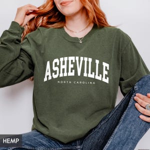 Comfort Colors® Asheville North Carolina LONG Sleeve Shirt, Family Vacation Souvenir, Group Trip Matching NC tees, for women or men image 3