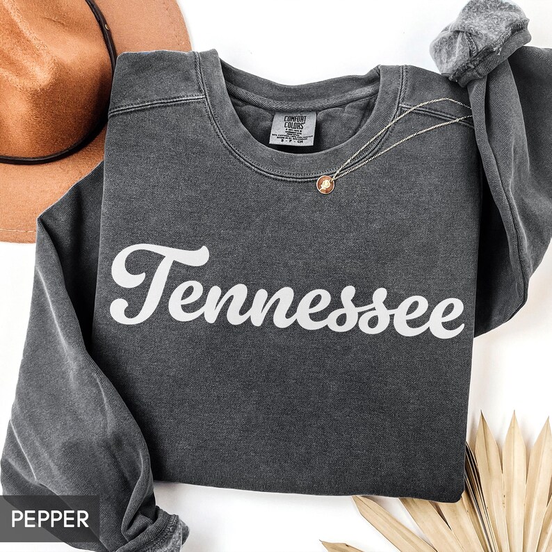 Comfort Colors® Tennessee Sweatshirt, Tennessee Crewneck, State of Tennessee Gift for him or her, Vintage Retro Tennessee Shirt, TN Sweater image 3