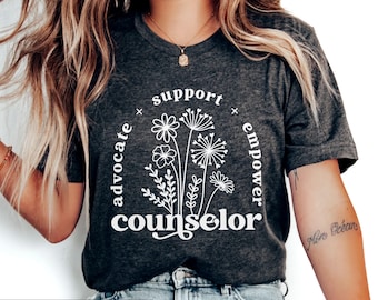 School Counselor Shirt, School Counselor Gift, Guidance Counselor, Therapist Shirt,School Psychologist,Advocate Support Empower & Inclusion