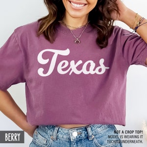Comfort Colors® Texas Shirt, State of Texas Shirt, Texas gift for him or gift her, Cute Texas TShirt, Vintage Retro Texas Tee