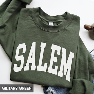 Cute Halloween SALEM Sweatshirt, Salem Massachusetts Hoodie for her or him, Witchy Halloween Trick or Treat outfit, Vintage Fall Aesthetic