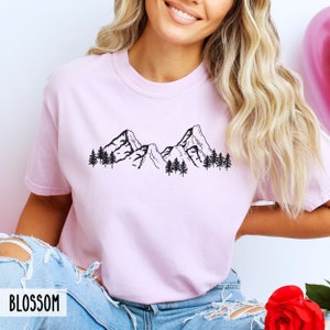 Comfort Colors® Mountain Shirt, Nature Gift, Hiking Shirt for women or men (unisex), Christmas gift for men, Outdoor Lover, Mountain range image 7