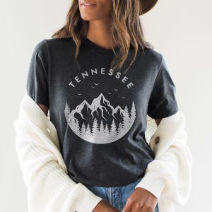 Tennessee Shirt, Tennessee T-Shirt, Womens Tennessee Shirt (Unisex), State of Tennessee Gift, Tennessee Vacation Tee, Tennessee Nature Shirt Dark Grey Heather
