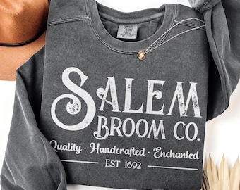 Sudadera Comfort Colors® de Halloween, Salem Broom Company, 1692 Witch failed one, Camiseta de bruja de Salem, Sudadera divertida de Halloween para ella o él