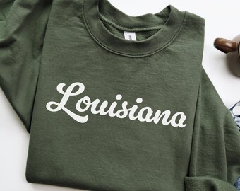 Louisiana Sweatshirt, Louisiana Crewneck, State of Louisiana Gift for him, Louisiana gift for her, Vintage Retro Louisiana Hoodie Sweater