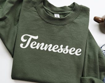Tennessee Sweatshirt, Tennessee Crewneck, State of Tennessee Gift for him, Tennessee gift for her, Vintage Retro Tennessee Hoodie,TN Sweater