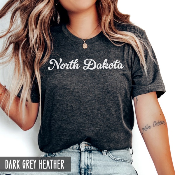 North Dakota Shirt, State of North Dakota Shirt, North Dakota gift for him or gift for her, ND TShirt, Vintage Retro North Dakota Tee