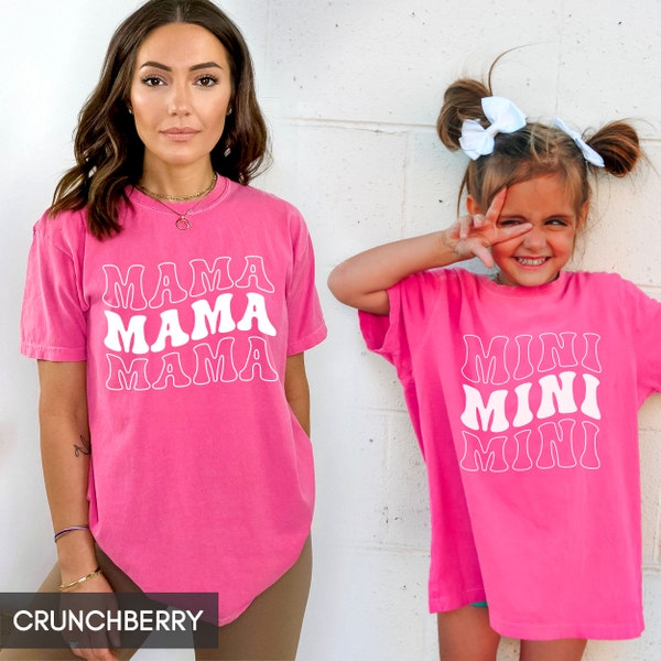 Comfort Colors® Mommy & Me Shirts, Mama and Mini tees, Matching Mom and Daughter Mother's Day Shirts, Kids youth size Childrens tshirt
