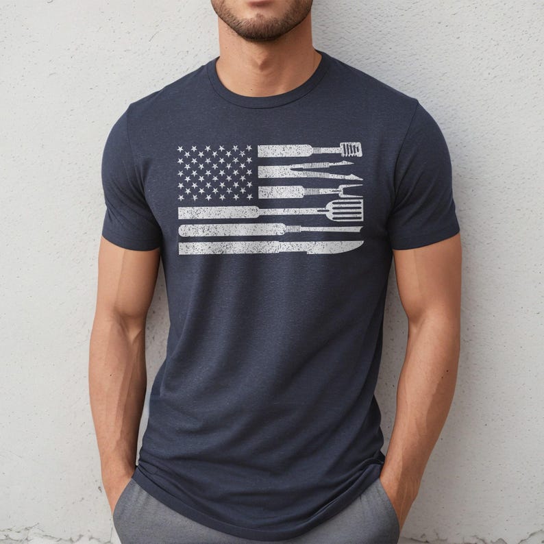 Grilling Shirt, Fathers Day Gift, Grill Gift for men, Gift for Dad, Grillmaster TShirt, Grilling Legend, Grill tool flag, smoking bbq Shirt image 5