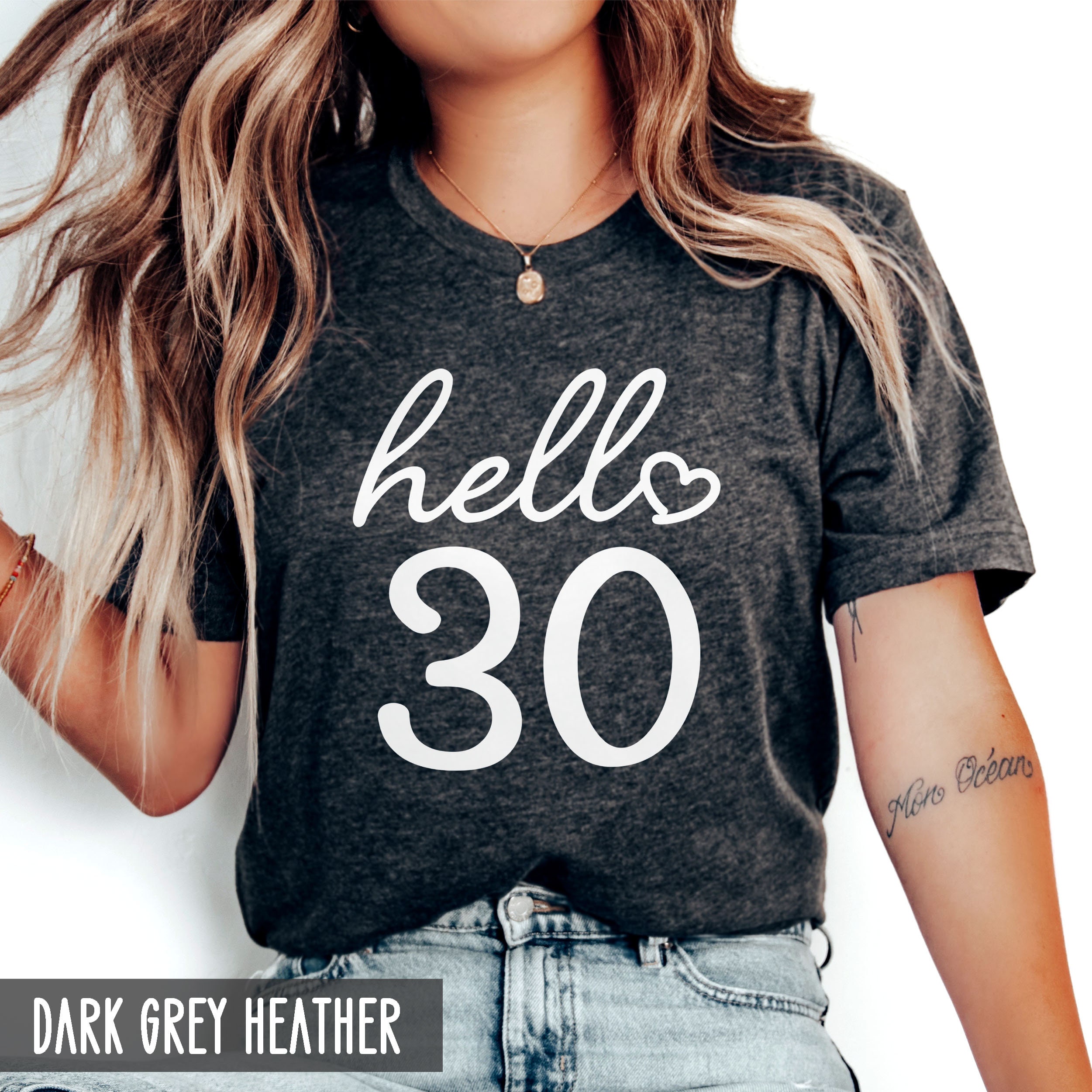 30th Birthday Shirt, Hello 30 Shirt, Cute Turning 30 Shirt
