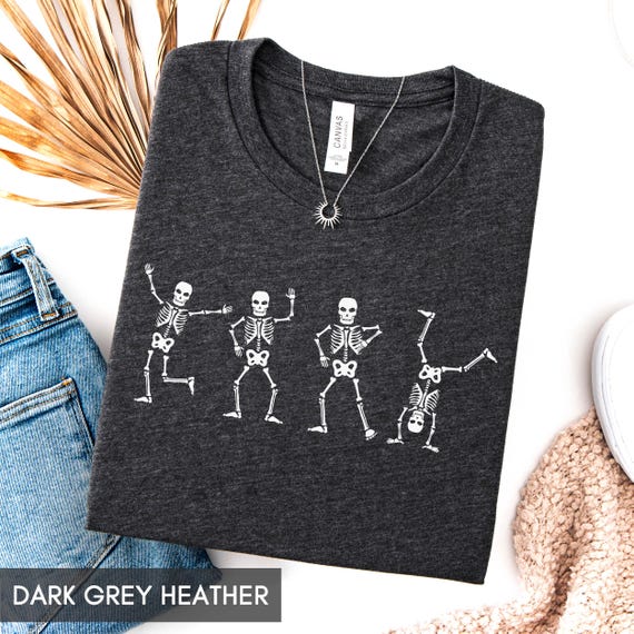 Halloween Shirt, Fall Shirt, Dancing Skeleton Shirt, Halloween T-Shirt, Cute Skeleton Shirt, Halloween Outfit, For Women, For Men