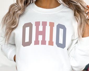 Ohio Sweatshirt, OH Crewneck, State of Ohio Gift for him or her, Vintage Retro Ohio Hoodie, Family Vacation Travel Outfit (Spring)