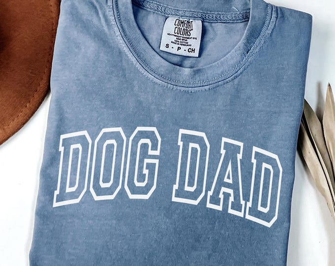 Comfort Colors® Dog Dad Shirt, Retro Vintage style Dog Lover tee, Father's Day Pet Parent gift