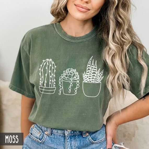 Womens Plant Mom Shirt Plants Lover Mom Gift Tee Cactus Succulent Womens Plant Mom Shirt Plants Lover Mom Gift Tee Cactus Succulent