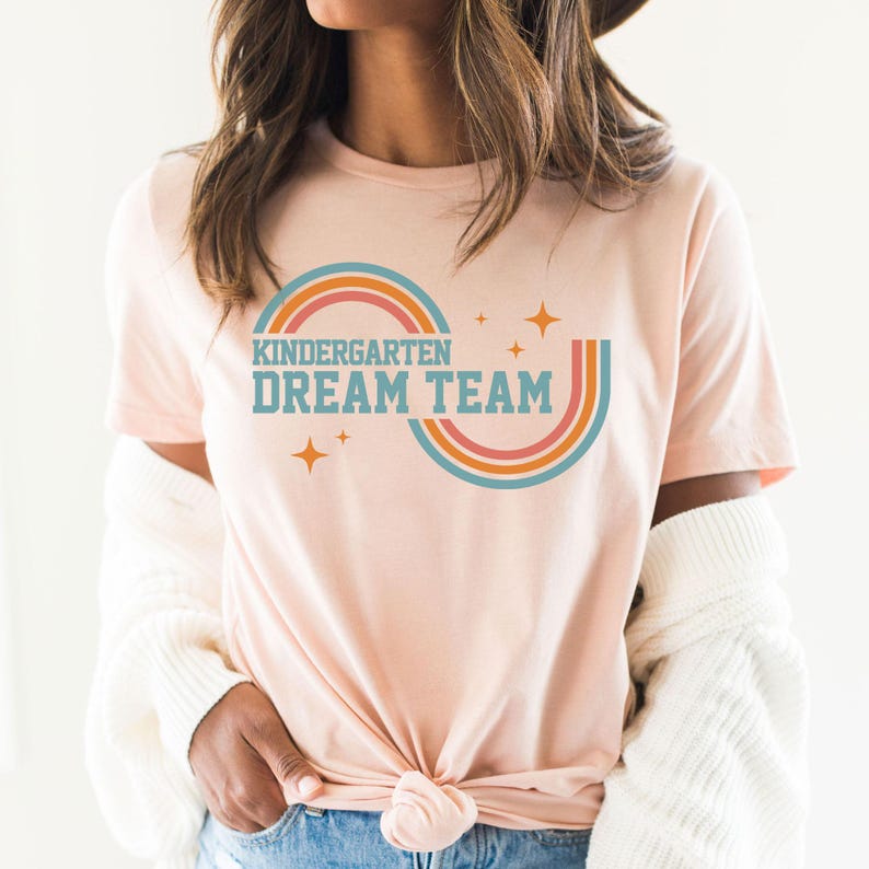 Kindergarten Dream Team, Teacher Shirts, Retro Teacher Tees, back to school team, Kindergarten Teacher Crew, New Teacher, Matching Teacher image 4
