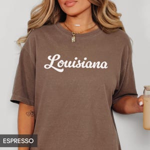 Comfort Colors® Louisiana Shirt, State of Louisiana Shirt, Louisiana gift for him or gift her, Cute Louisiana, Vintage Retro Louisiana Tee image 2