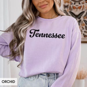 Comfort Colors® Tennessee Sweatshirt, Tennessee Crewneck, State of Tennessee Gift for him or her, Vintage Retro Tennessee Shirt, TN Sweater image 2