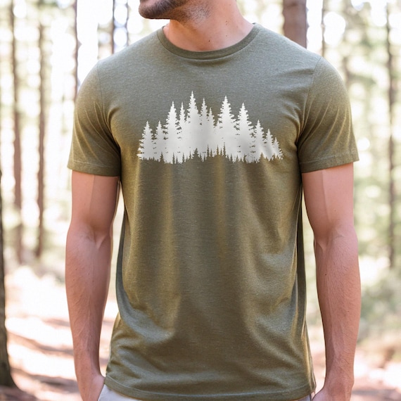 Forest Shirt, Pine Tree Shirt, Shirt for men & women, Fathers Day Gift, Husband Gift, Hunting shirt, Hiking T-shirt, Outdoor Nature for him