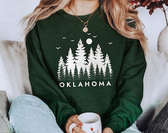 Oklahoma Sweatshirt, Oklahoma Crewneck, Cute Oklahoma Shirt, State of Oklahoma, Outdoor Oklahoma, Oklahoma Gift, Oklahoma Hoodie for her him