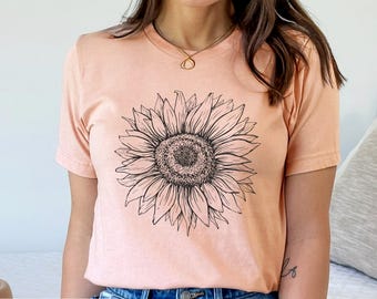 Sunflower Shirt, Floral Shirt, Flower Shirt, Garden Shirt, Summer Shirt, Spring Shirt, You Are My Sunshine, For Women, Graphic Tee