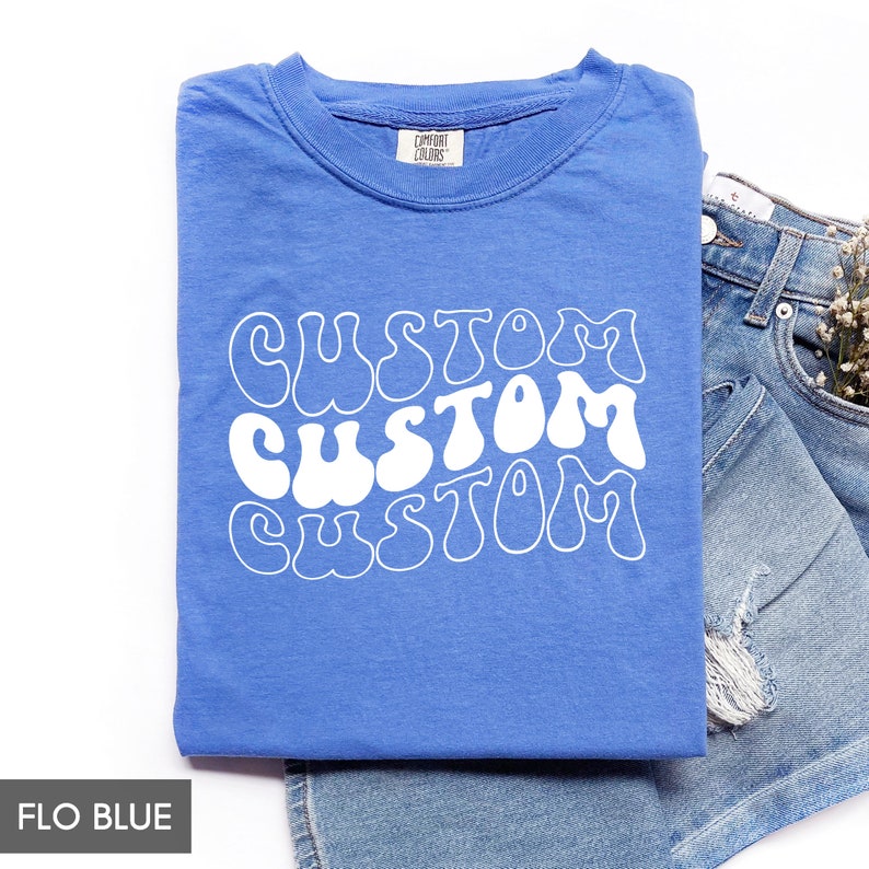 Comfort Colors® Custom YOUTH tshirt, Any of our designs on a Kids Shirt, Personalized Children's tee, Text only Logo Christmas Birthday Gift image 3