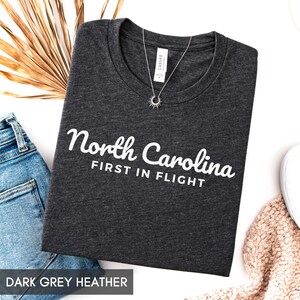 North Carolina Shirt, First in Flight State Family Vacation outfit, NC gift for him or her, North Carolina TShirt, Vintage Retro style tee