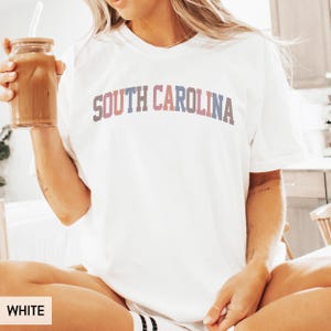 Comfort Colors® South Carolina Shirt, State of South Carolina Shirt, Travel Shirt for him or her, Cute SC TShirt, Retro SC Trip tee (Spring)