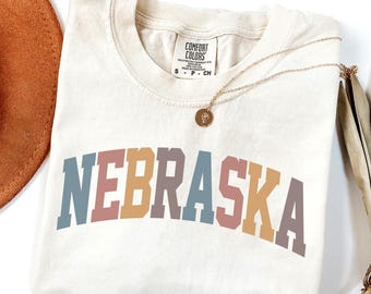 Comfort Colors® Nebraska Shirt, State of Nebraska Shirt, Travel Shirt for him or her, Cute Nebraska TShirt, Vintage Retro NE Trip tee-Summer