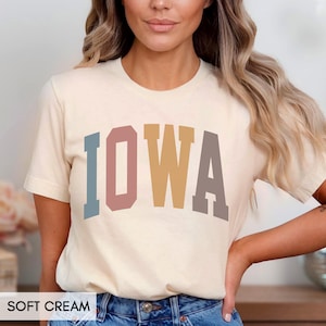 Iowa Shirt, State of Iowa Family Vacation outfit, IA gift for him or her, Iowa TShirt, Vintage Retro style Cute Iowa Tee (Summer)