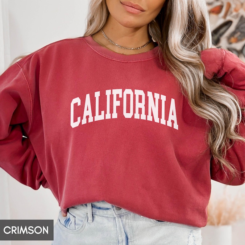 Sweat-shirt California Comfort Colors®, cadeau État de Californie pour lui, sweat à capuche de style rétro vintage, voyage de vacances en famille en Californie image 4