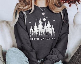 North Carolina Sweatshirt, North Carolina Crewneck, Cute North Carolina, State of North Carolina Gift, North Carolina Hoodie for her for him