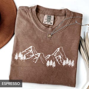 Comfort Colors® Mountain Shirt, Nature Gift, Hiking Shirt for women or men (unisex), Christmas gift for men, Outdoor Lover, Mountain range image 6